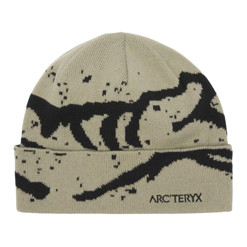 Шапка-бини Arcteryx вязаная (бежево-черная)