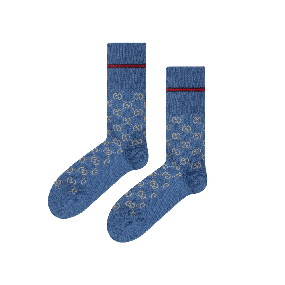 GUCCI SS23 Crew Socks Women’s Blue