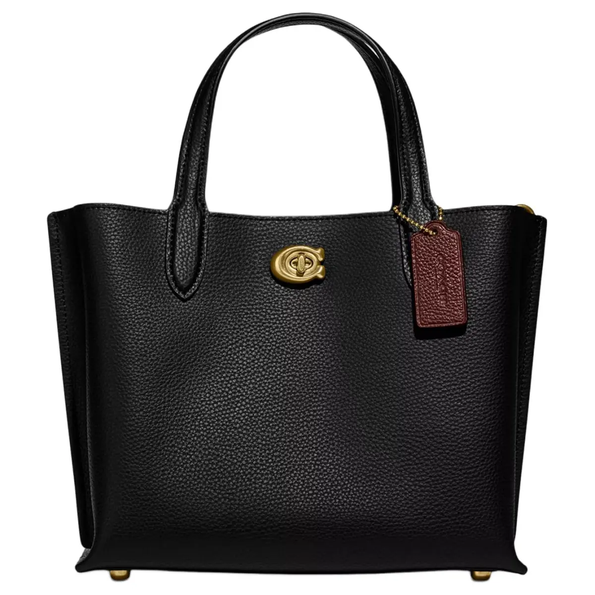 COACH Willow Leather Bucket Bag, Tote Bag, Shopping Bag, Handbag, Crossbody Bag Medium Women's Black