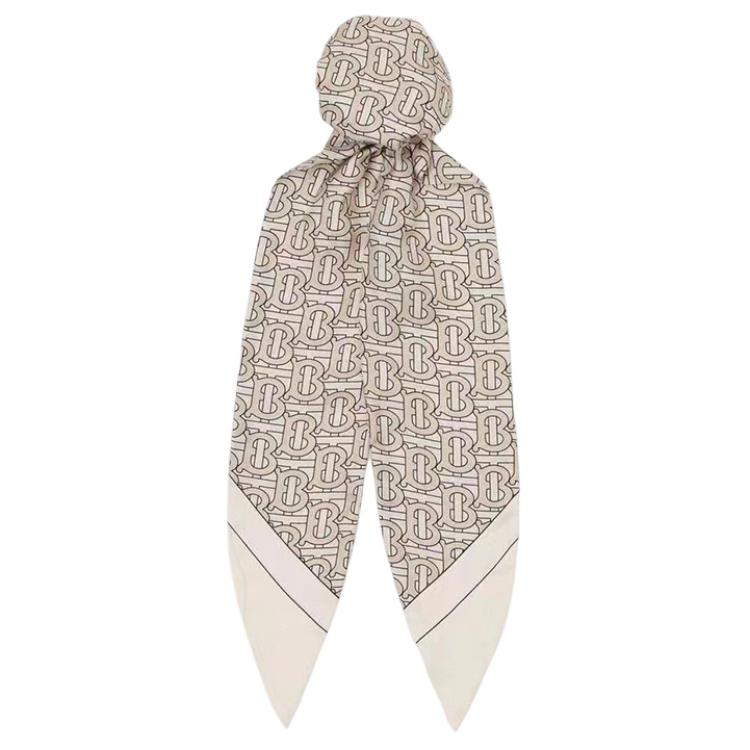 Burberry Burberry classic letter print mulberry silk headscarf for women