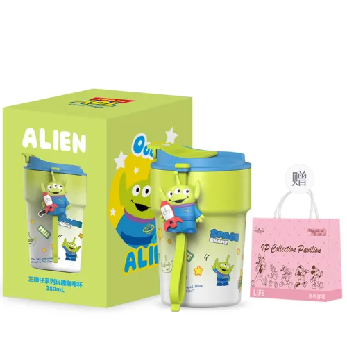 Disney Disney, glass, coffee high quality strawberry, cartoon gift box for students, Cola, for beloved, 380 ml