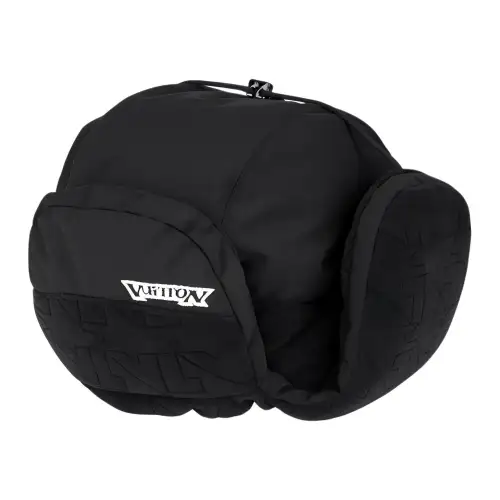 LOUIS VUITTON Polyamide Suede Fabric Trapper Hats Men's Black