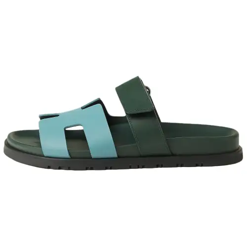 HERMES Chypre Slide Slippers 1.2cm Women's Urban Blue