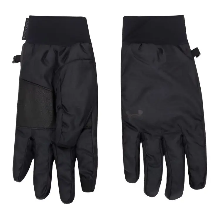 Under Armour Polyester, Goat Leather, Elastane Sports Gloves Unisex Black