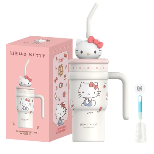 Sanrio Sanrio, hello kitty, glass, high quality capacious doll for men and women stainless steel, Cinnamoroll, material, 700 ml