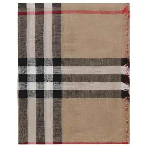 Burberry Vintage Check Pattern Wool-cashmere Cape