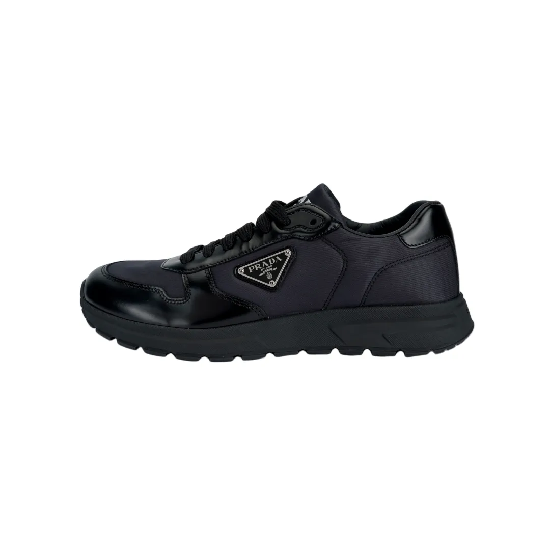 PRADA Prax 01 Sneakers Re Nylon Brushed Leather Black Black