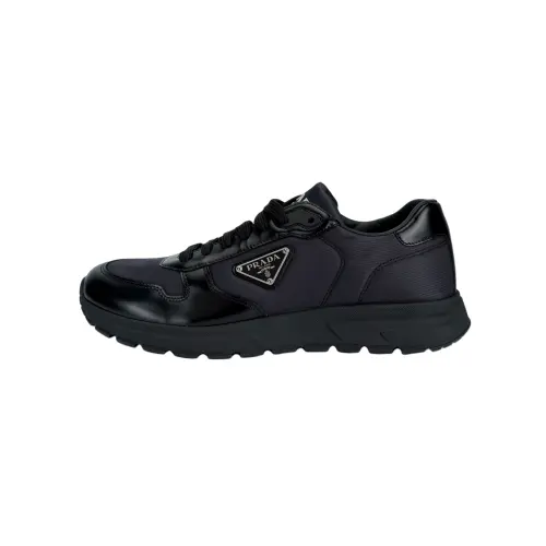 PRADA Prax 01 Sneakers Re Nylon Brushed Leather Black Black