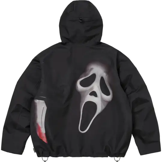 Суставная модель Supreme × Ghostface SS26 WEEK5 GORE-TEX Shell Jacket, удобный капюшон с откидным плечом, водонепроницаемая и дышащая куртка, одинаковый стиль для мужчин и женщин