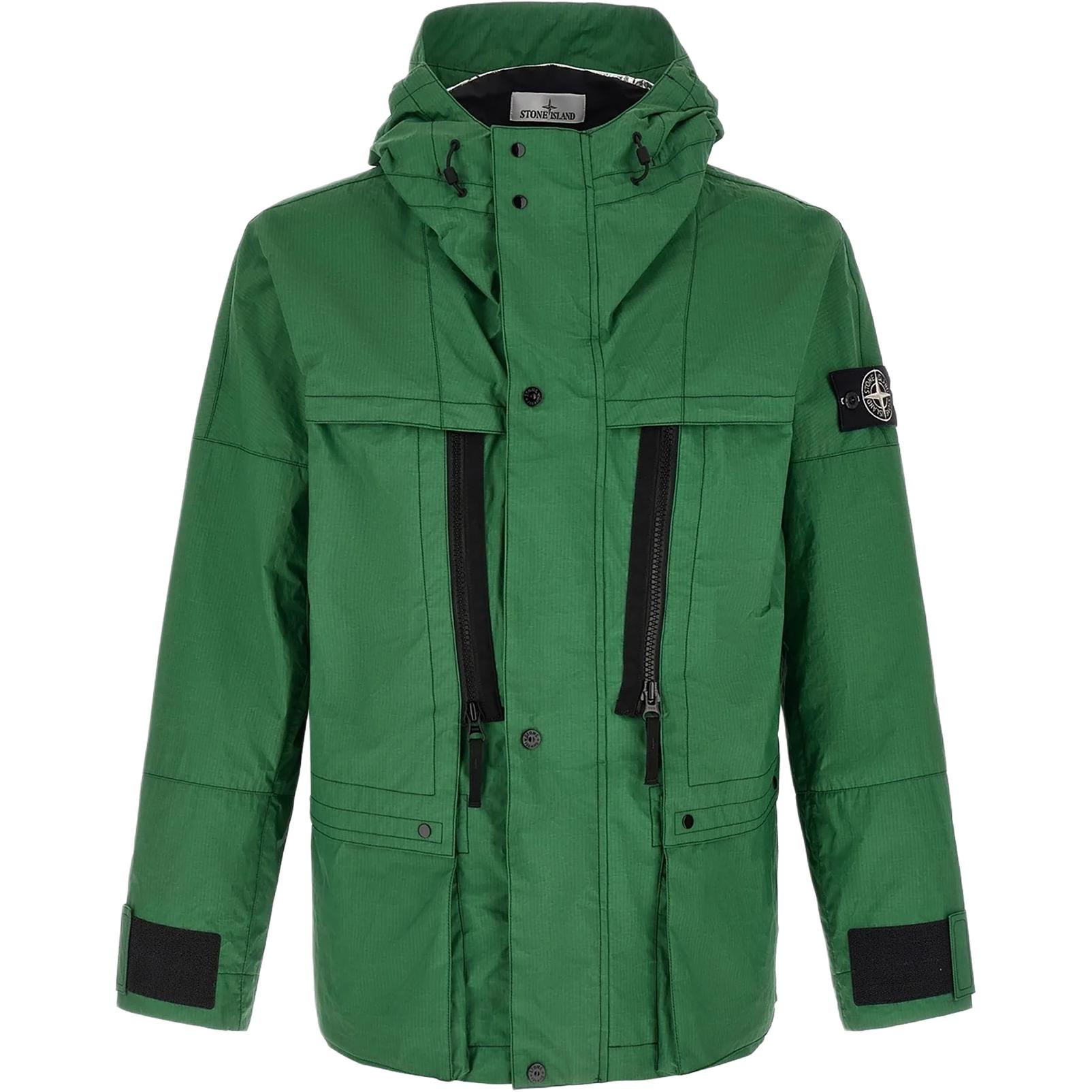 Мужская куртка STONE ISLAND SS26 Heat Reactive Metal Lamina (серебристо-серая)