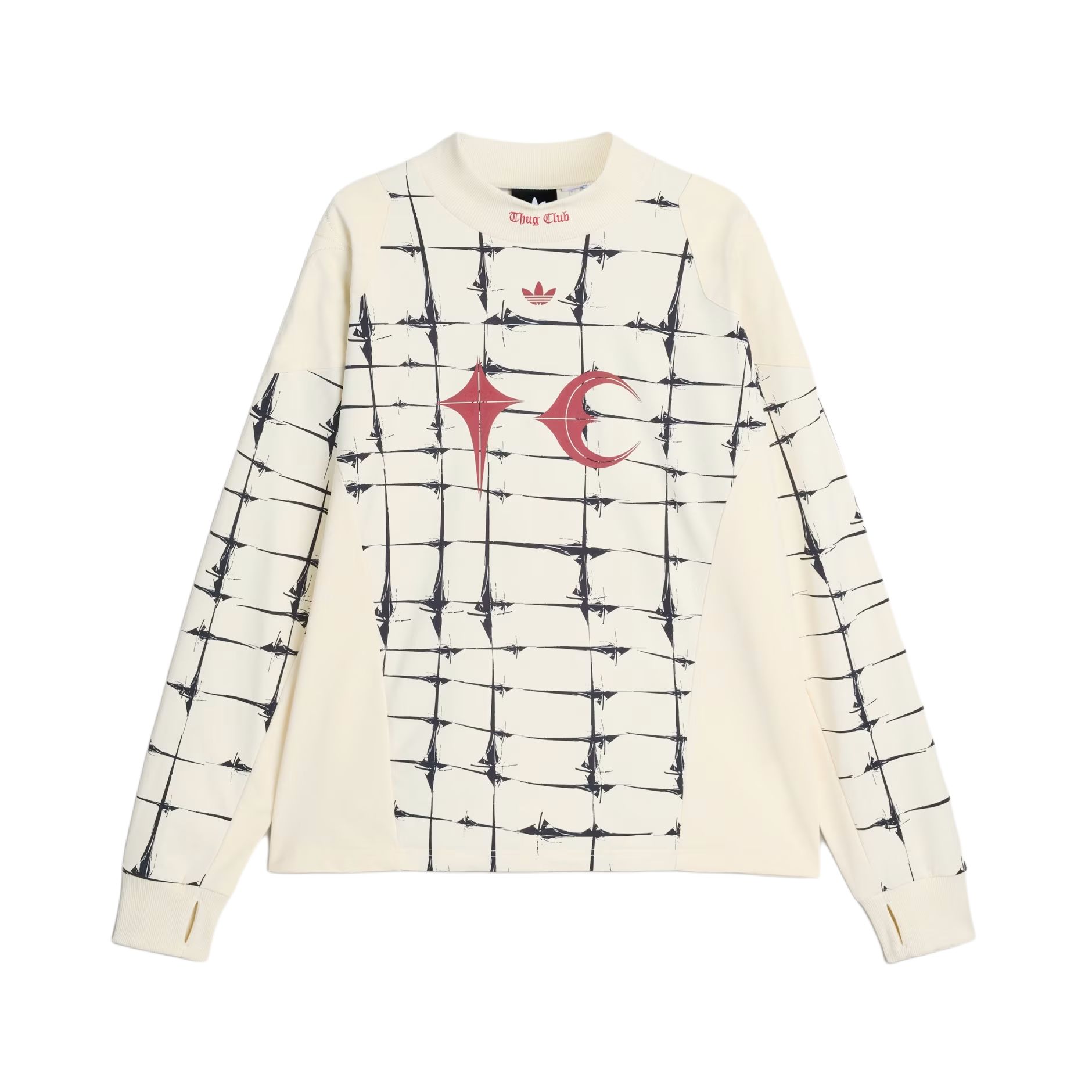 Футболка adidas originals x THUG CLUB Goalie (черно-белая)