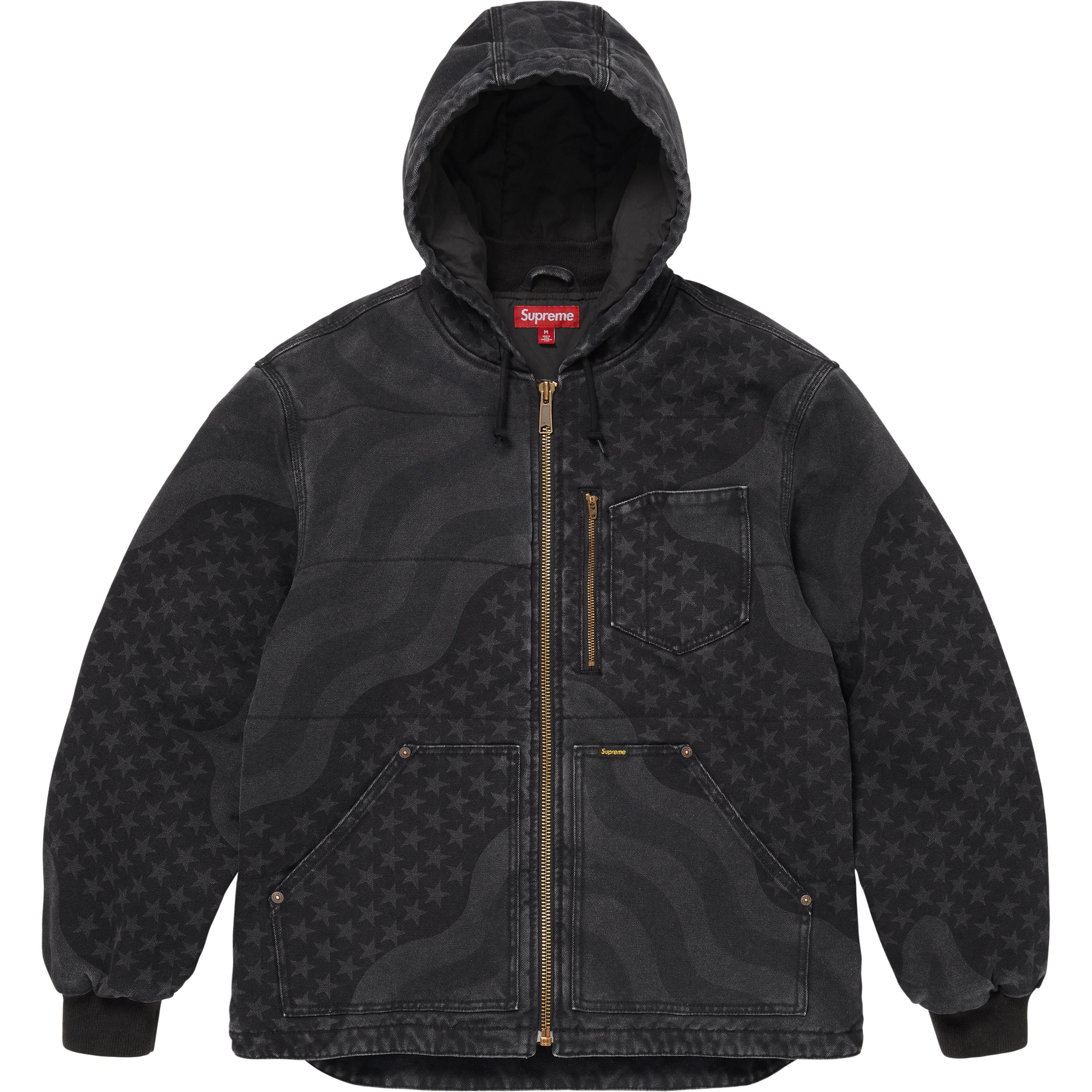 Куртка Supreme SS26 WEEK5 Flag Quilted Hooded Work Jacket (разноцветная)