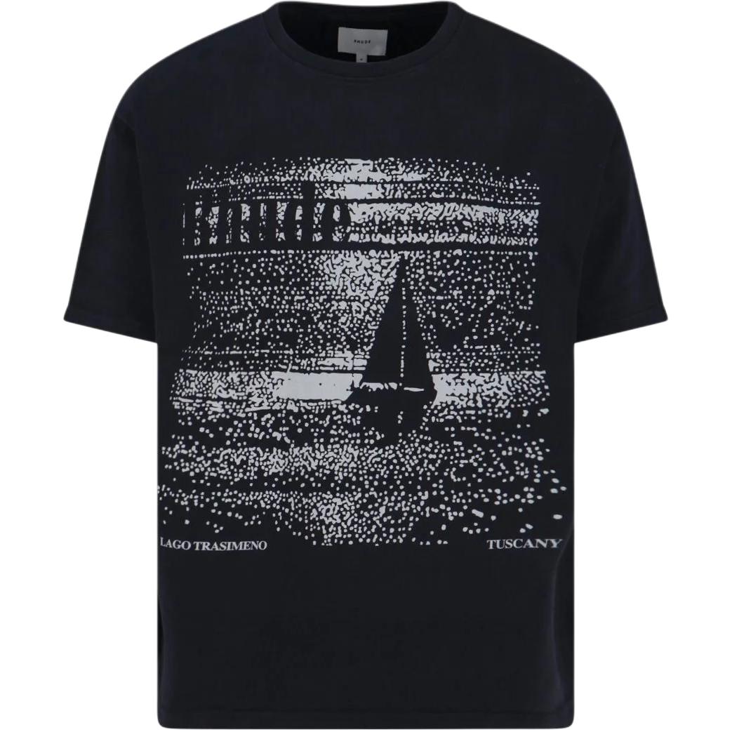 Мужская футболка RHUDE Rhude Graphic-Print Crewneck T-Shirt T (черный)
