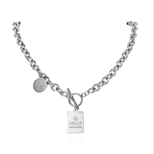 Zeroline Titanium Steel Necklaces Unisex