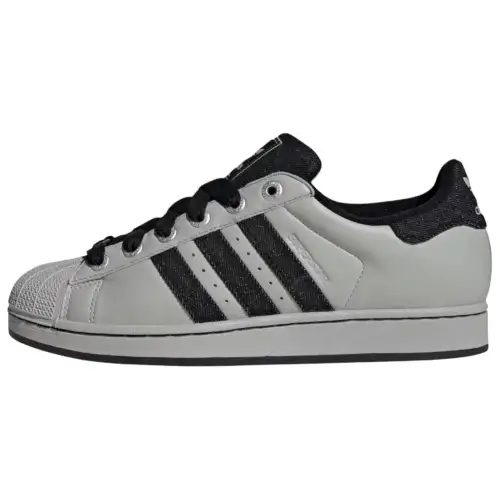 Adidas Originals Superstar 2 Textile, Leather Low top Skateboard Shoes Unisex Gray Black