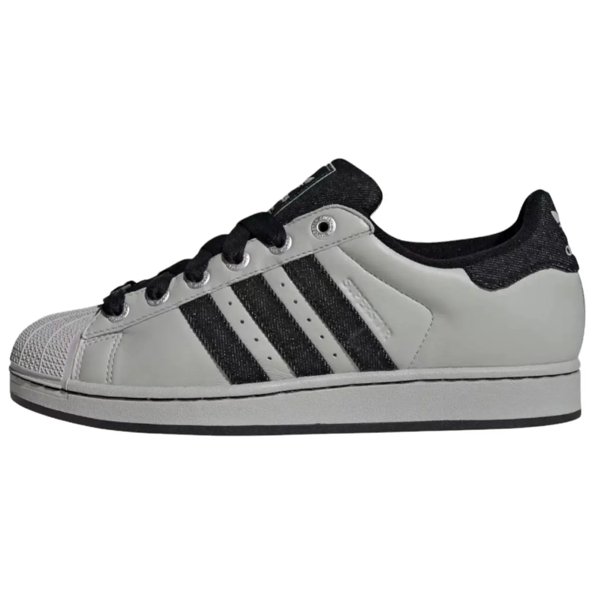 Adidas Originals Superstar 2 Textile, Leather Low top Skateboard Shoes Unisex Gray Black