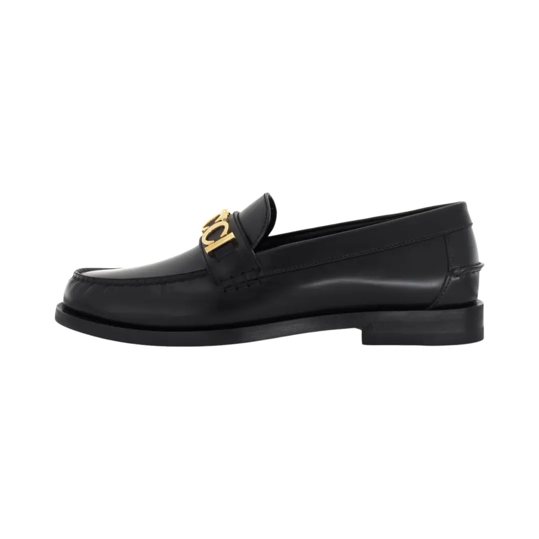 GUCCI Leather Loafers Black