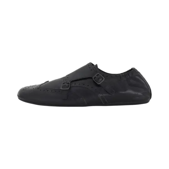 PRADA Shuffle Leather Casual Shoes Men's Black
