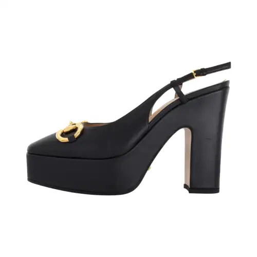GUCCI 120mm Platform Leather Pumps