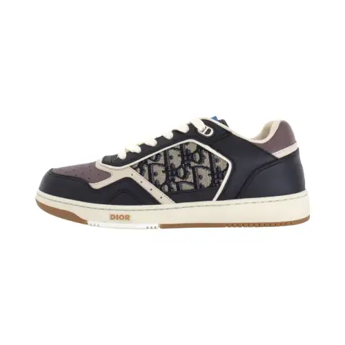 DIOR B27 Low Deep Blue Plum DIOR Oblique Jacquard