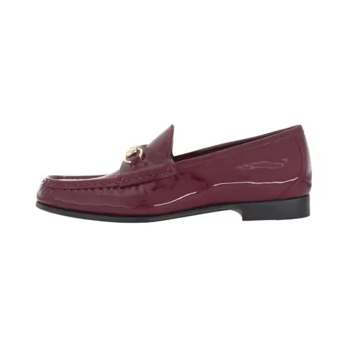 GUCCI Horsebit 1953 Patent Leather Loafers Women's Red