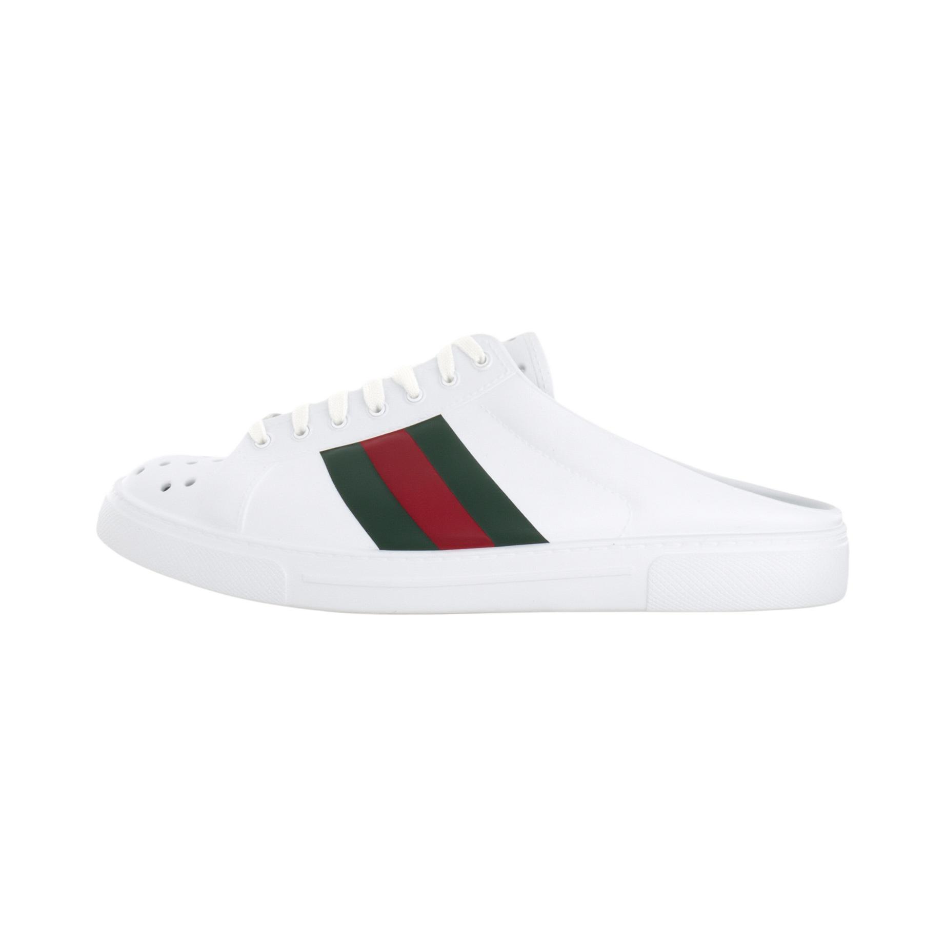 Мужские сабо Gucci GUCCI ACE (белые)
