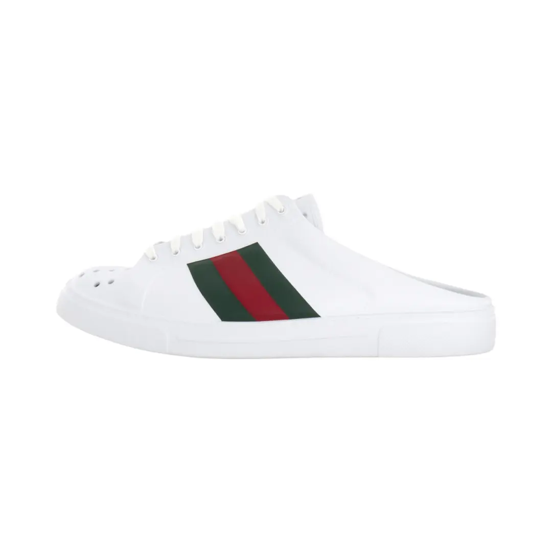 GUCCI ACE Closed Toe Slippers Men's White