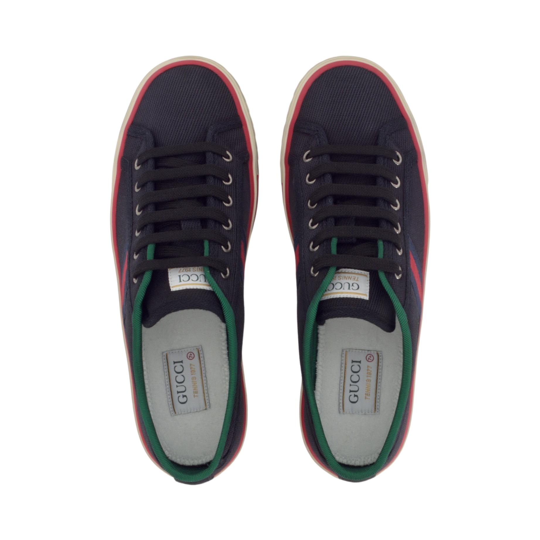 Мужские кеды Gucci Tennis 1977 (черные) — фото 4