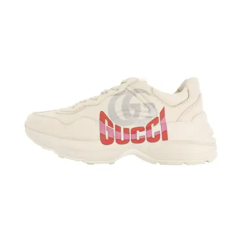 GUCCI Rhyton Leather Low top Chunky Sneakers Women's White