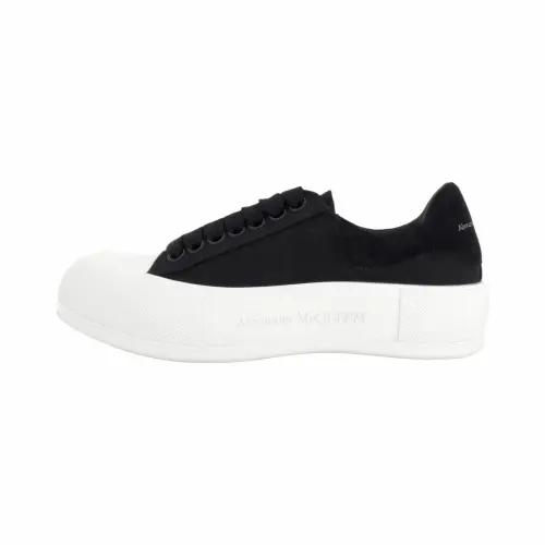Alexander McQueen Deck Skate Plimsoll Lace Up Black Women's