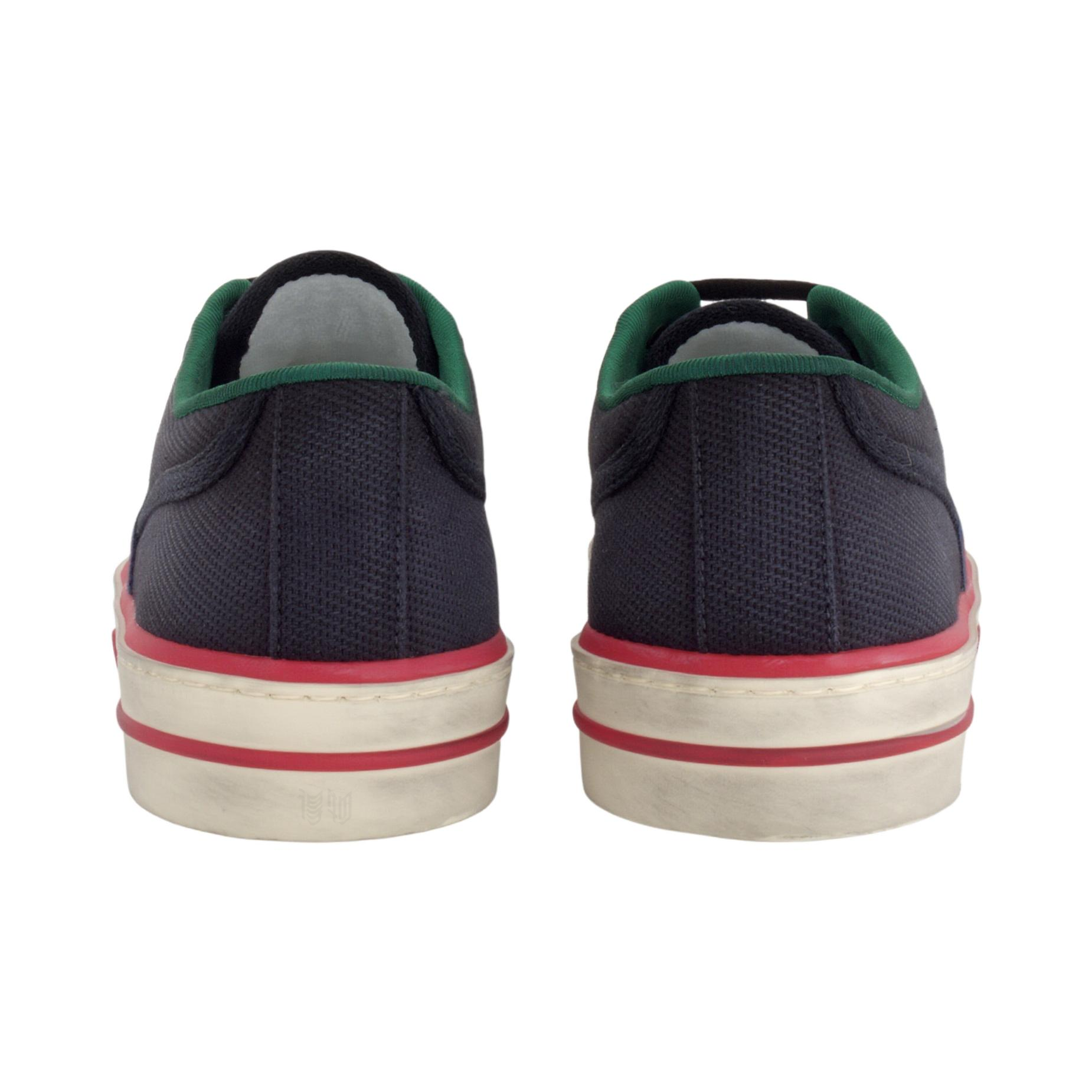 Мужские кеды Gucci Tennis 1977 (черные) — фото 5