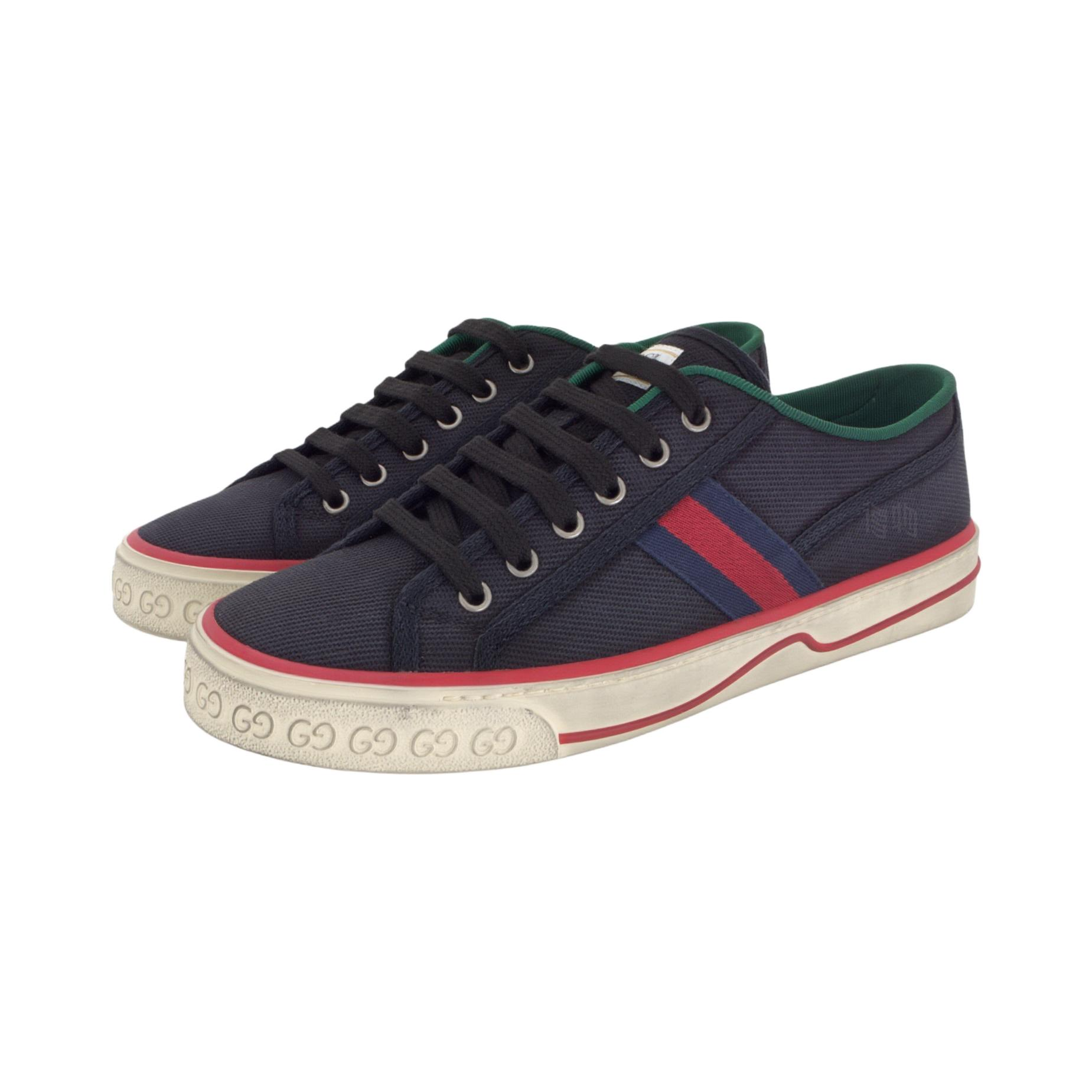 Мужские кеды Gucci Tennis 1977 (черные) — фото 3