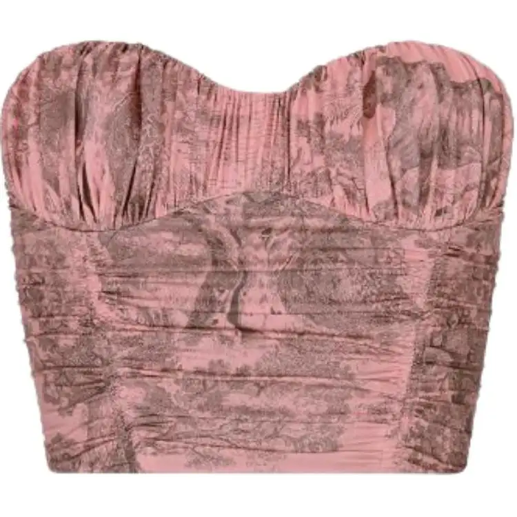 DIOR Strapless Tops Women's Red Moderate