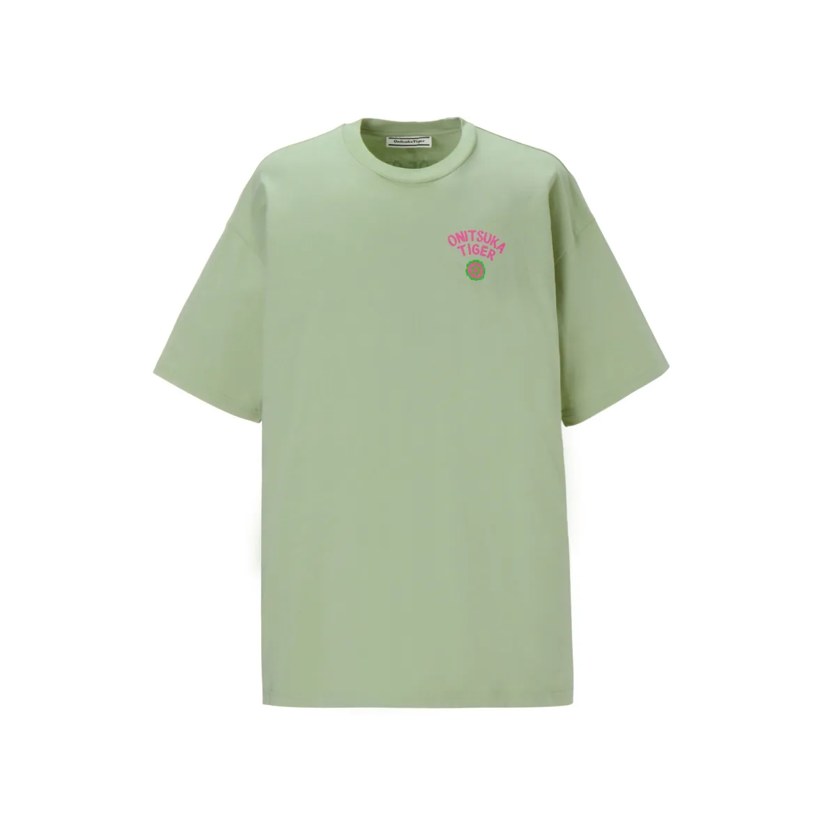 Onitsuka Tiger OVERSIZED GRAPHIC T Short Sleeved T Shirts Unisex Gray Green