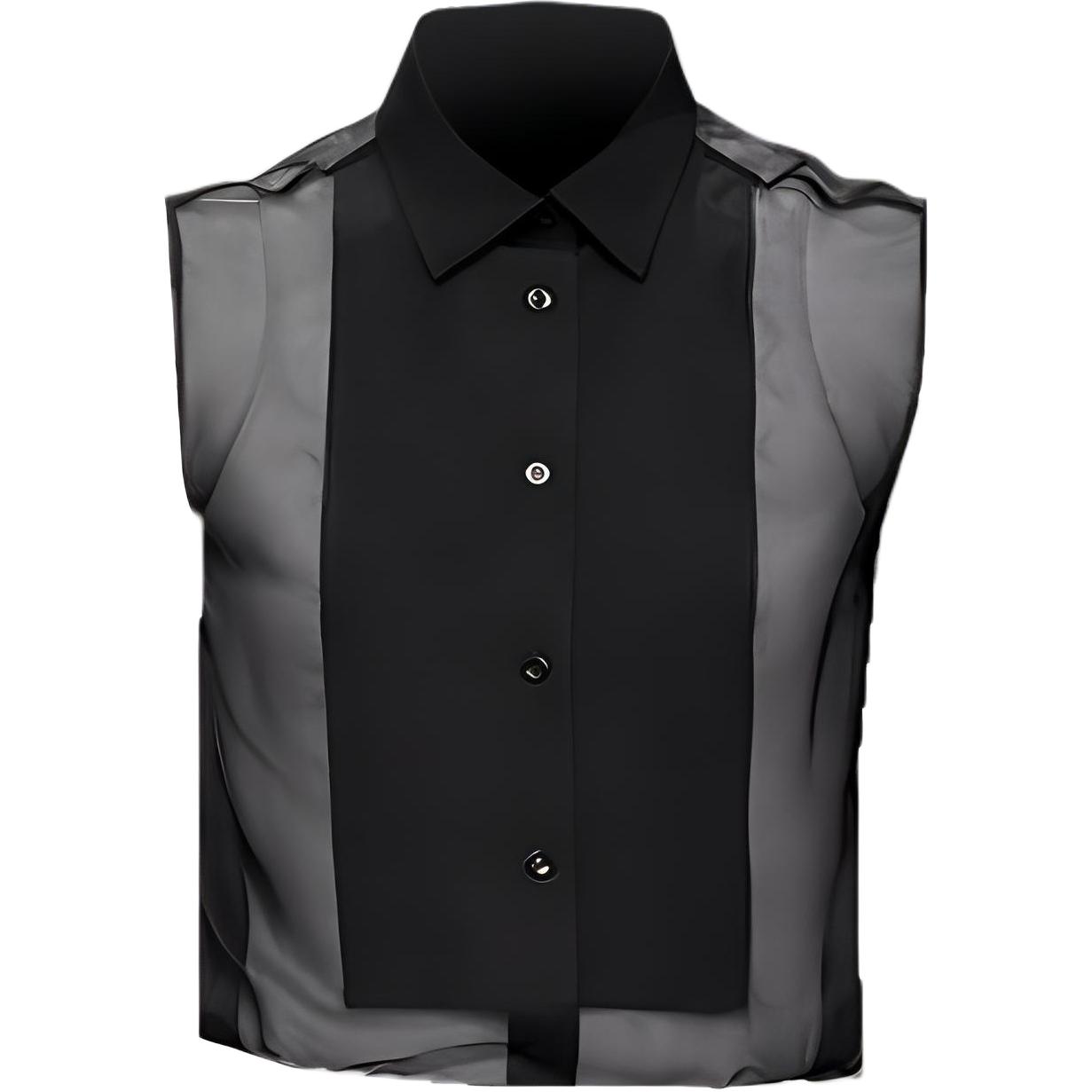DIOR Shirts Women's Black Pointed Collar Moderate Other
