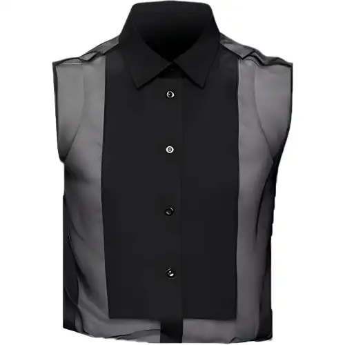 DIOR Shirts Women's Black Pointed Collar Moderate Other