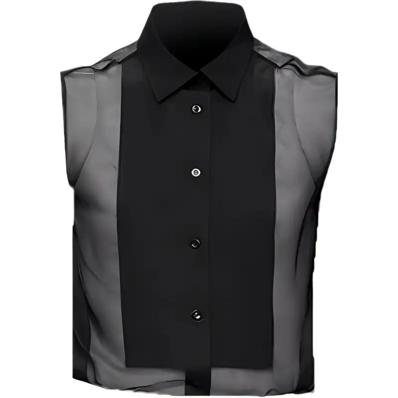 DIOR Shirts Women's Black Pointed Collar Moderate Other