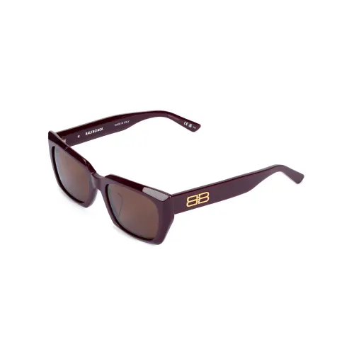 Balenciaga Square Sunglasses Unisex Red
