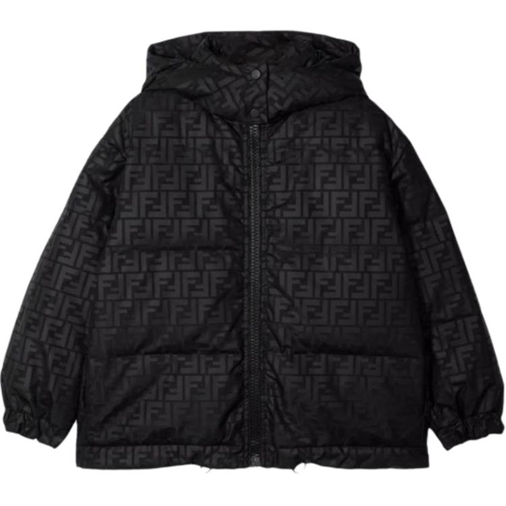 Детская куртка Fendi с капюшоном (коричневая)