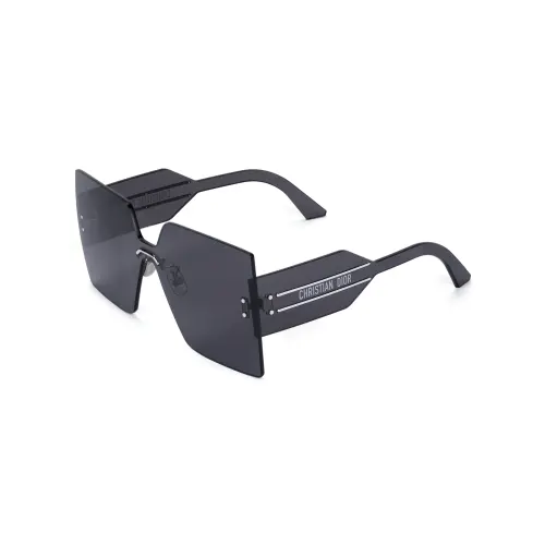 DIOR Plate Frame Irregular Shape Sunglasses Unisex Gray