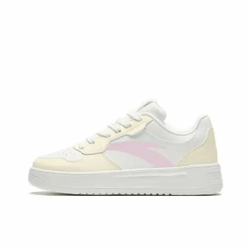 Anta Slip Resistant Abrasion Resistant Low top Skateboard Shoes Women's Yellow