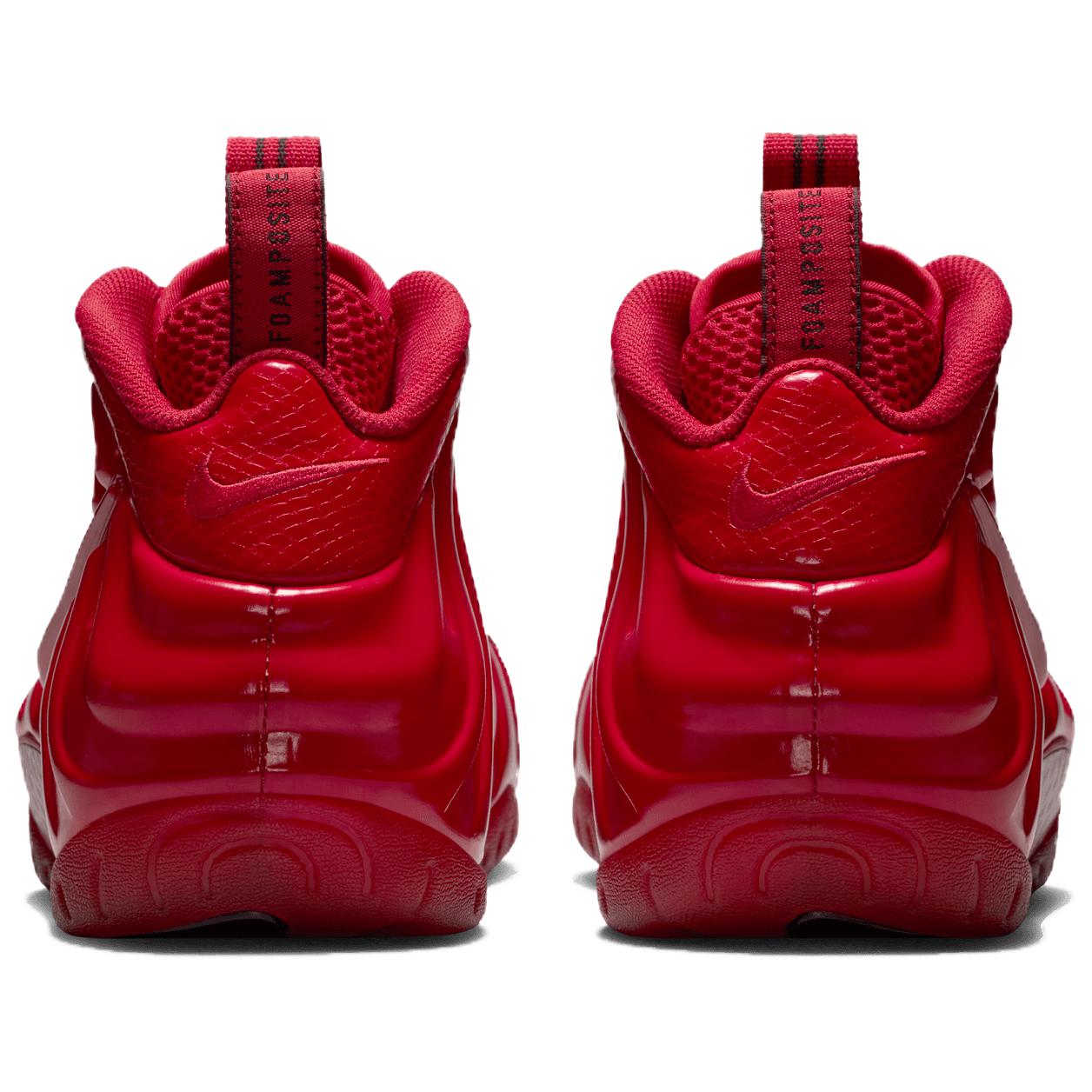 Nike Foamposite Pro Mid top Basketball Shoes Unisex Red Black