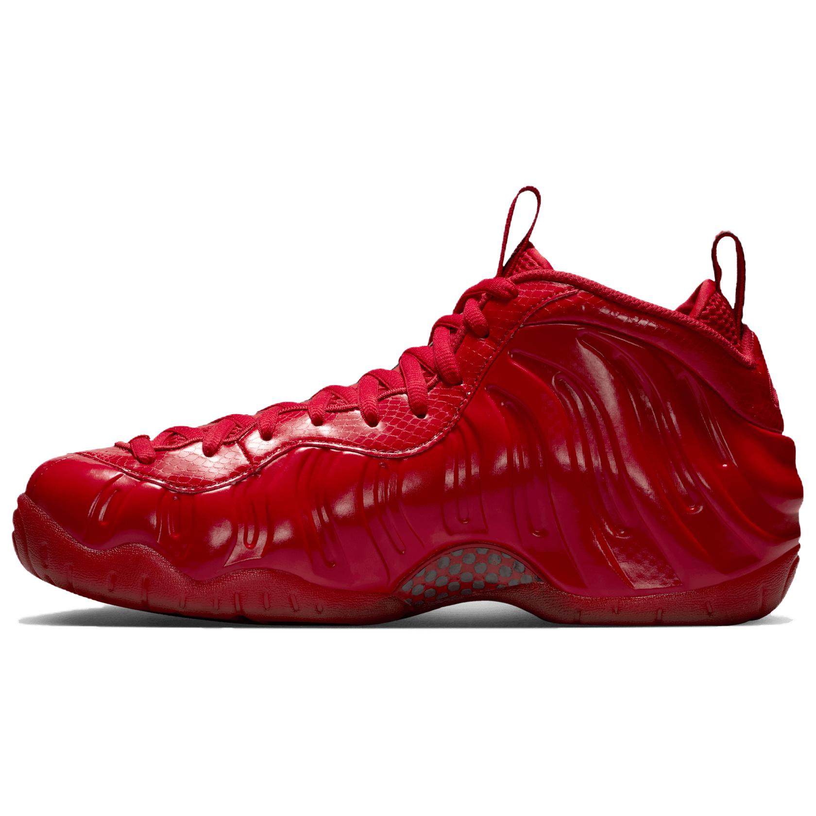 Nike Foamposite Pro Mid top Basketball Shoes Unisex Red Black