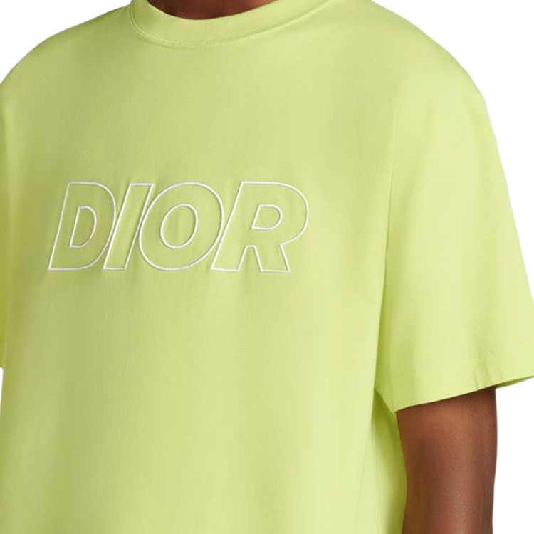 Мужская футболка Dior T (желтая) — Желтый — фото 7
