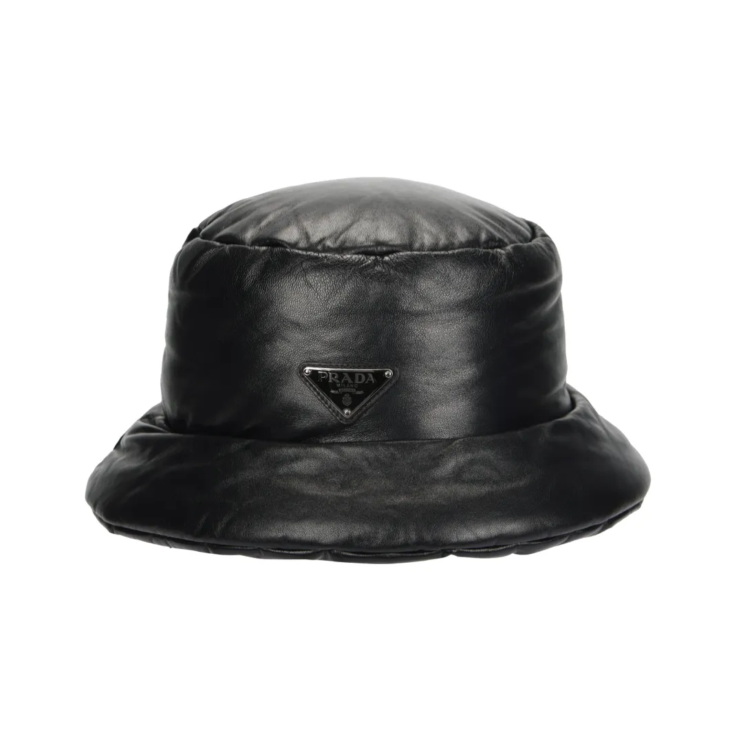 PRADA Logo Enamelled Padded Designed Bucket Hat