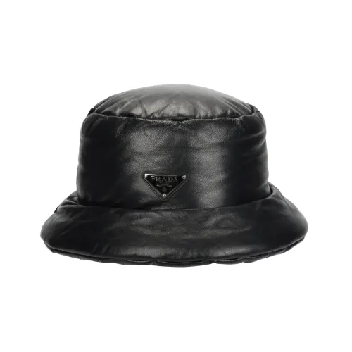 PRADA Logo Enamelled Padded Designed Bucket Hat