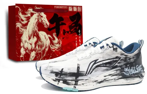 Li Ning Red Hare 8 Slip Resistant, Abrasion Resistant, Lightweight Low top Training Running Shoes Men's Black White
