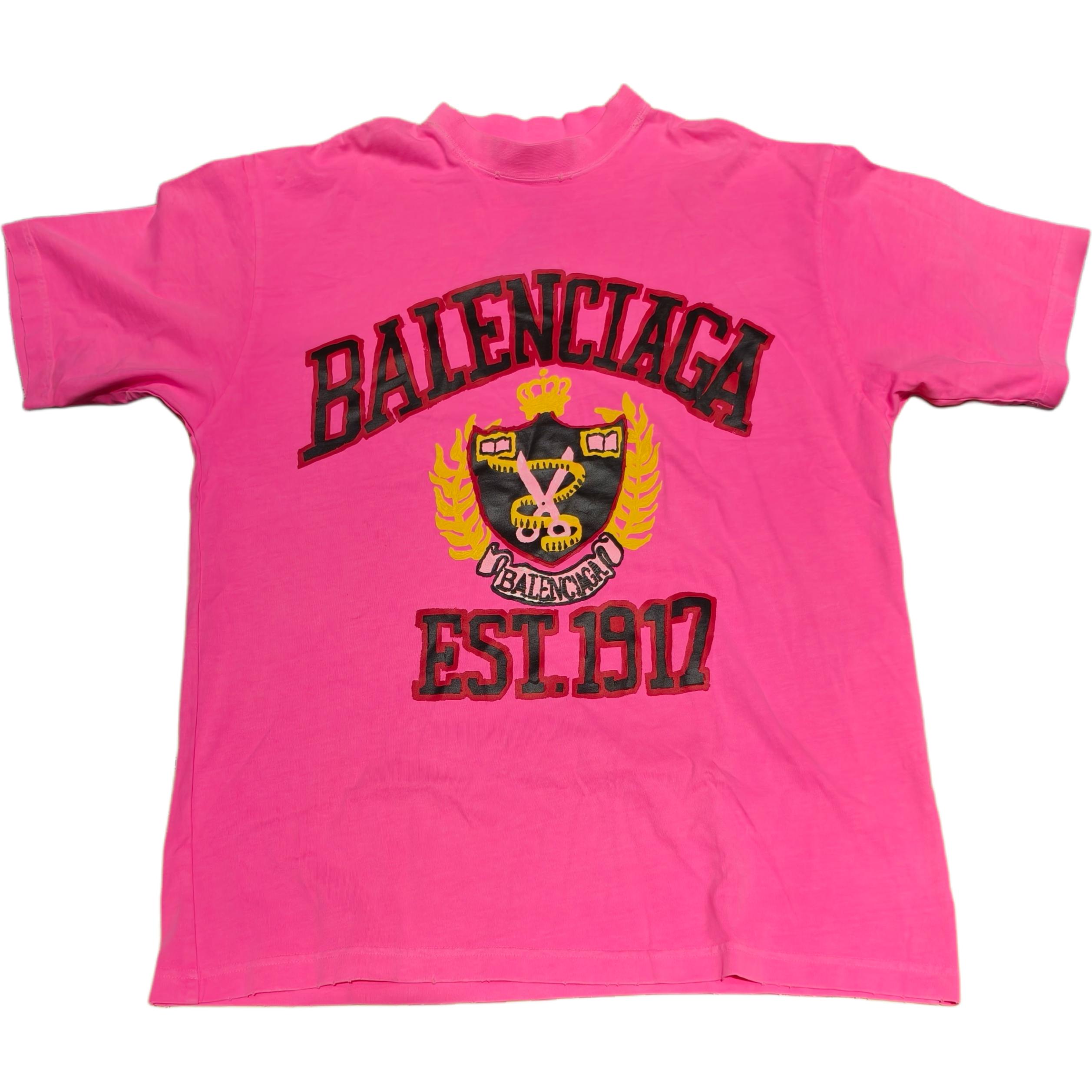 Женская футболка Balenciaga Balenciaga Logo T (розовая)