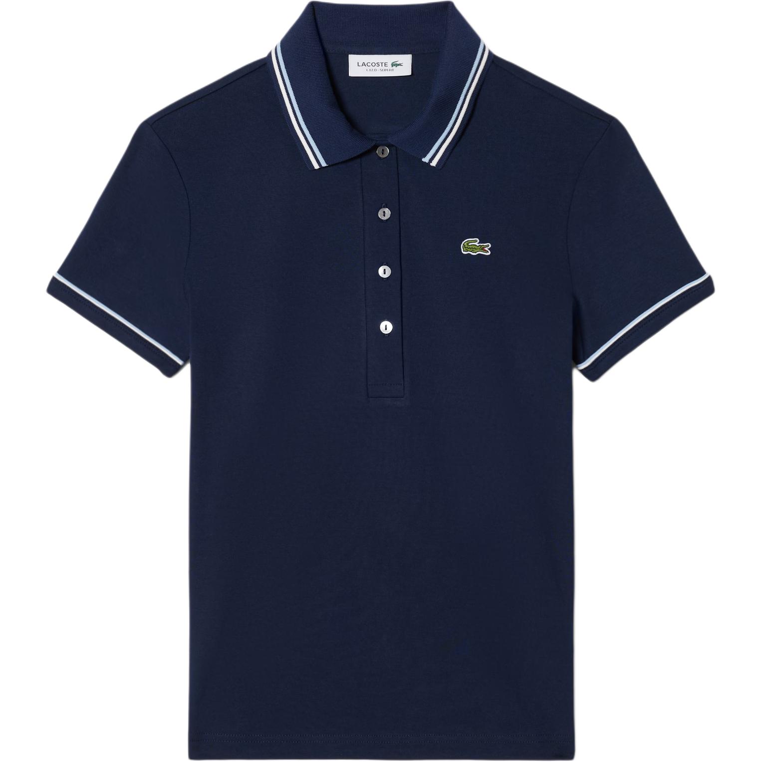 Женское поло LACOSTE LACOSTE SS25 logoPolo (зеленый)