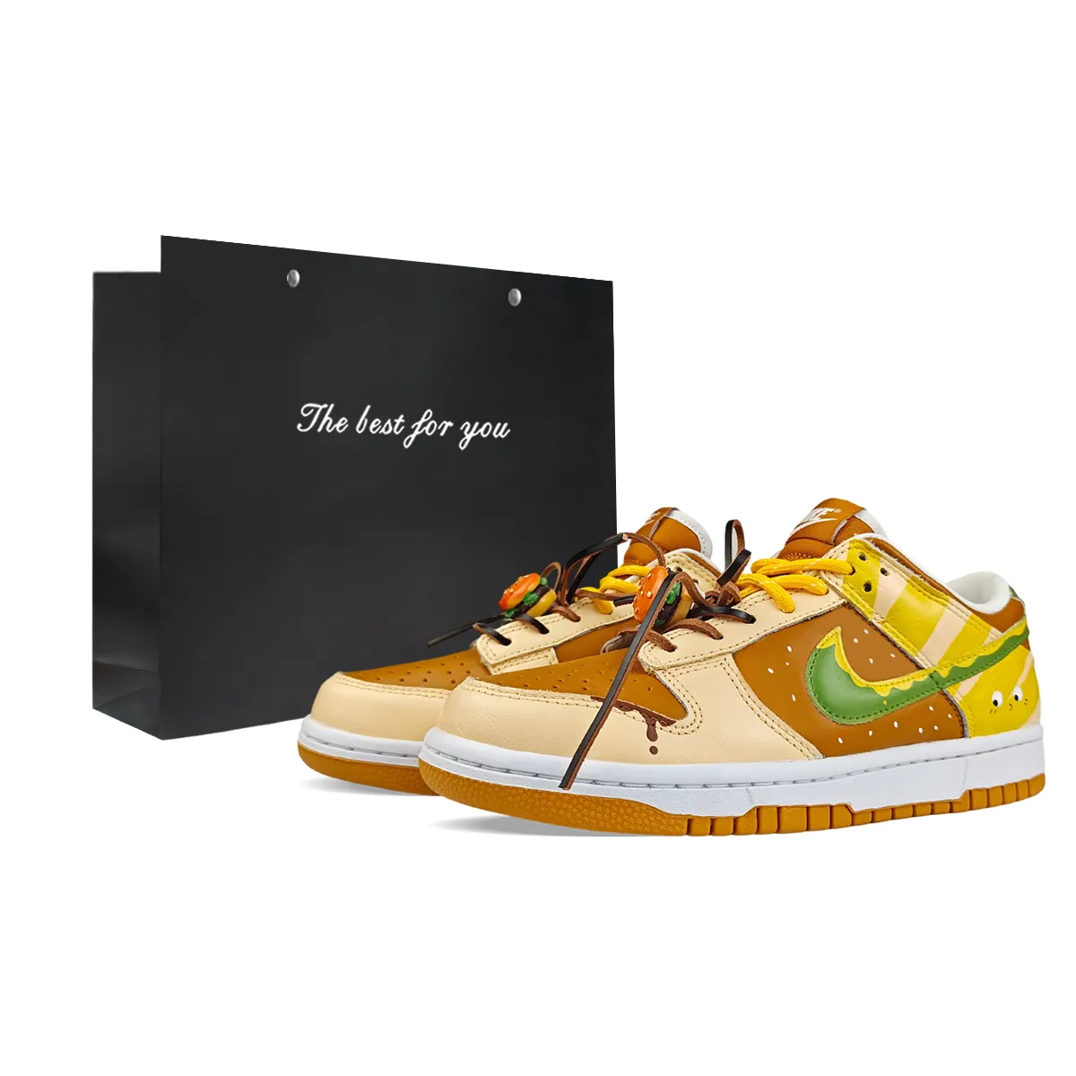 Nike Dunk Low top Skateboard Shoes Men's Light Brown
